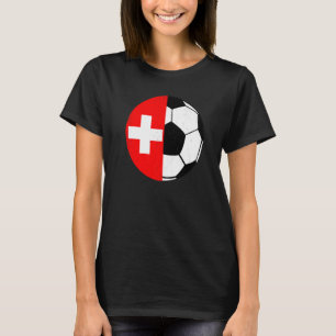 Schwedische Flagge Fußballfans Fußball Schweiz T-Shirt