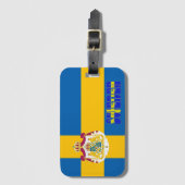 Schwedische Flagge Gepäckanhänger (Vorderseite Vertikal)