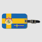 Schwedische Flagge Gepäckanhänger (Vorderseite (Horizontal))