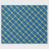 Schwedische Flagge Geschenkpapier (Flach)