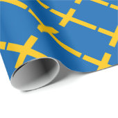 Schwedische Flagge Geschenkpapier (Rolleneckpunkt)