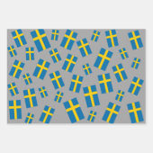 Schwedische Flagge Geschenkpapier Set (Vorderseite 3)