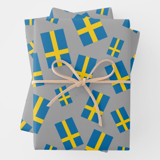Schwedische Flagge Geschenkpapier Set (Beispiel)