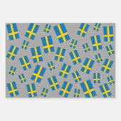 Schwedische Flagge Geschenkpapier Set (Vorderseite)