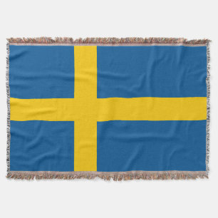 Schwedische Flagge gesponnener Stolz der Decke