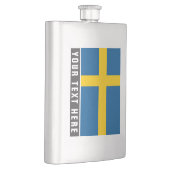 Schwedische Flagge Getränk-Flaschengeschenks Flachmann (Rechts)