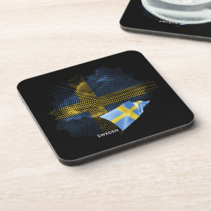Schwedische Flagge Getränkeuntersetzer