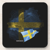 Schwedische Flagge Getränkeuntersetzer (Vorderseite)