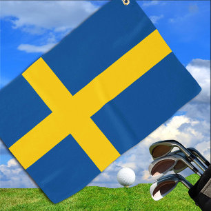 Schwedische Flagge / Golf Schweden / Sport Stockho Golfhandtuch