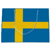 Schwedische Flagge Große Geschenktüte (Vorderseite)