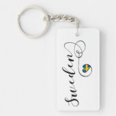 Schwedische Flagge im Herzen, Schweden Schlüsselanhänger (Vorderseite)