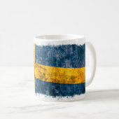 Schwedische Flagge Kaffeetasse (VorderseiteRechts)