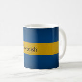 Schwedische Flagge Kaffeetasse (VorderseiteRechts)