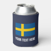 Schwedische Flagge kann Kühler | Zolleigene Bierha Dosenkühler (Kanne Vorderseite)