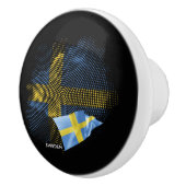 Schwedische Flagge Keramikknauf (Rechts)