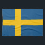 Schwedische Flagge Küchentuch<br><div class="desc">Ich mag Flaggen der Welt mit allen verschiedenen Designs und Farben!  Fühlen Sie sich frei,  um dies Ihren Bedürfnissen anzupassen.  Vielen Dank für Ihren Besuch und haben einen wunderschönen Tag!</div>