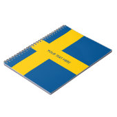 Schwedische Flagge kundenspezifischen gewundenen Notizblock (Linke Seite)