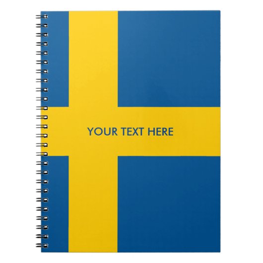 Schwedische Flagge kundenspezifischen gewundenen Notizblock (Vorderseite)