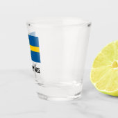 Schwedische Flagge kundenspezifischen Trinkens Schnapsglas (Rechts)
