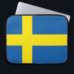 Schwedische Flagge Laptopschutzhülle<br><div class="desc">Flagge des skandinavischen Landes von Schweden im Blau und im Gelb. Skandinavische Computergeschenke.</div>