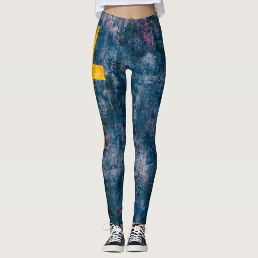 Schwedische Flagge Leggings (Vorderseite)