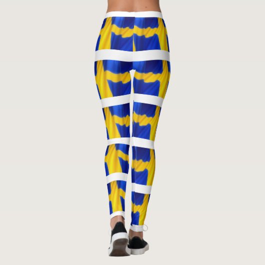 SCHWEDISCHE FLAGGE LEGGINGS (Rückseite)