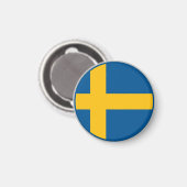 Schwedische Flagge Magnet (Vorderseite/Rückseite)