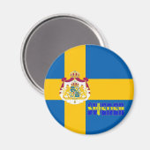 Schwedische Flagge Magnet (Vorderseite/Rückseite)