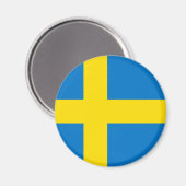 Schwedische Flagge Magnet (Vorderseite/Rückseite)