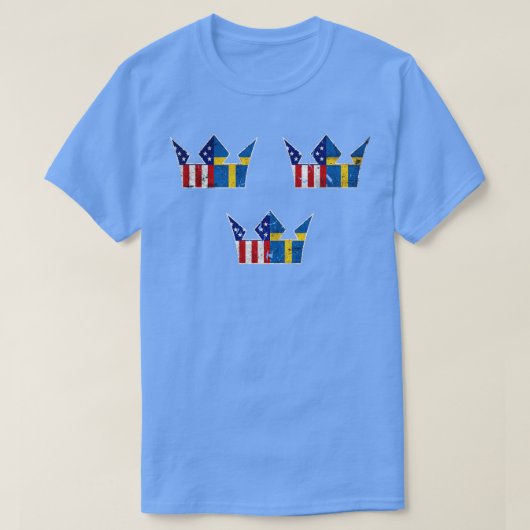 Schwedische Flagge Männer Frauen Schweden T-Shirt (Design vorne)