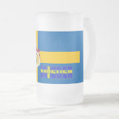 Schwedische Flagge Mattglas Bierglas (VorderseiteRechts)
