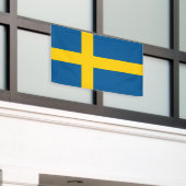 Schwedische Flagge mit Zollbanner Banner (Äußeres Gebäude)