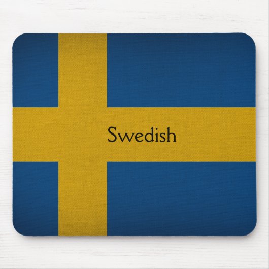 Schwedische Flagge Mousepad (Vorne)