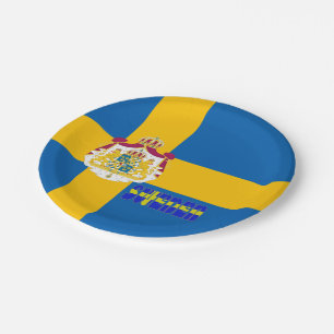 Schwedische Flagge Pappteller