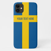 Schwedische Flagge personalisiert Case-Mate iPhone Hülle (Rückseite)
