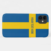 Schwedische Flagge personalisiert Case-Mate iPhone Hülle (Rückseite (Horizontal))