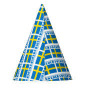Schwedische Flagge Personalisiert Partyhütchen (Rückseite)