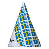 Schwedische Flagge Personalisiert Partyhütchen (Rechts)