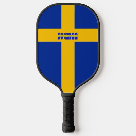 Schwedische Flagge Pickleball Schläger (Vorderseite)
