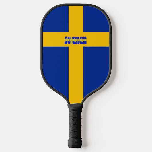 Schwedische Flagge Pickleball Schläger (Rückseite)