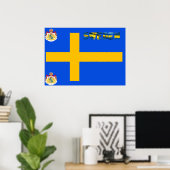 Schwedische Flagge Poster (Heimbüro)