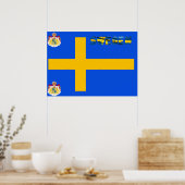 Schwedische Flagge Poster (Küche)