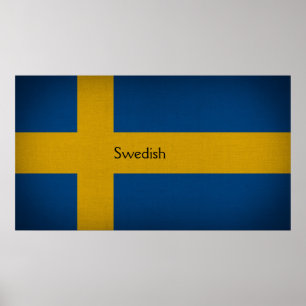 Schwedische Flagge Poster