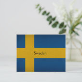 Schwedische Flagge Postkarte (Stehend Vorderseite)