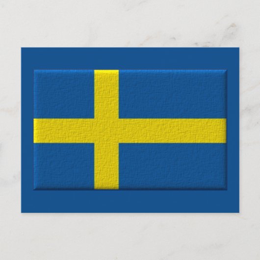 Schwedische Flagge Postkarte (Vorderseite)