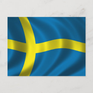 Schwedische Flagge Postkarte