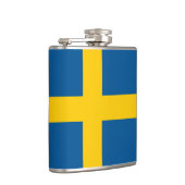 Schwedische Flagge / Reisen Schweden / Sportfans Flachmann (Rechts)