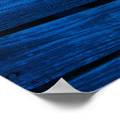 Schwedische Flagge Rustikales Holz Poster (Ecke)