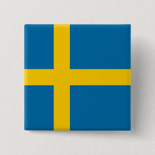 Schwedische Flagge (Schweden) 15 cm Platz Abzeiche Button