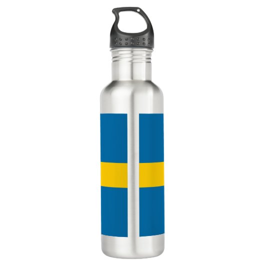 Schwedische Flagge (Schweden) 532 ml Wasserflasche Edelstahlflasche (Rückseite)